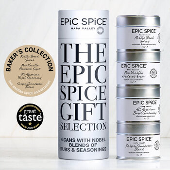 Epic Spice Bakers Collection - Sweet and savory spice blends, AAA kategooria vürtside kinkekomplekt, 4 x 75 g hind ja info | Vürtsid, vürtsikomplektid | kaup24.ee