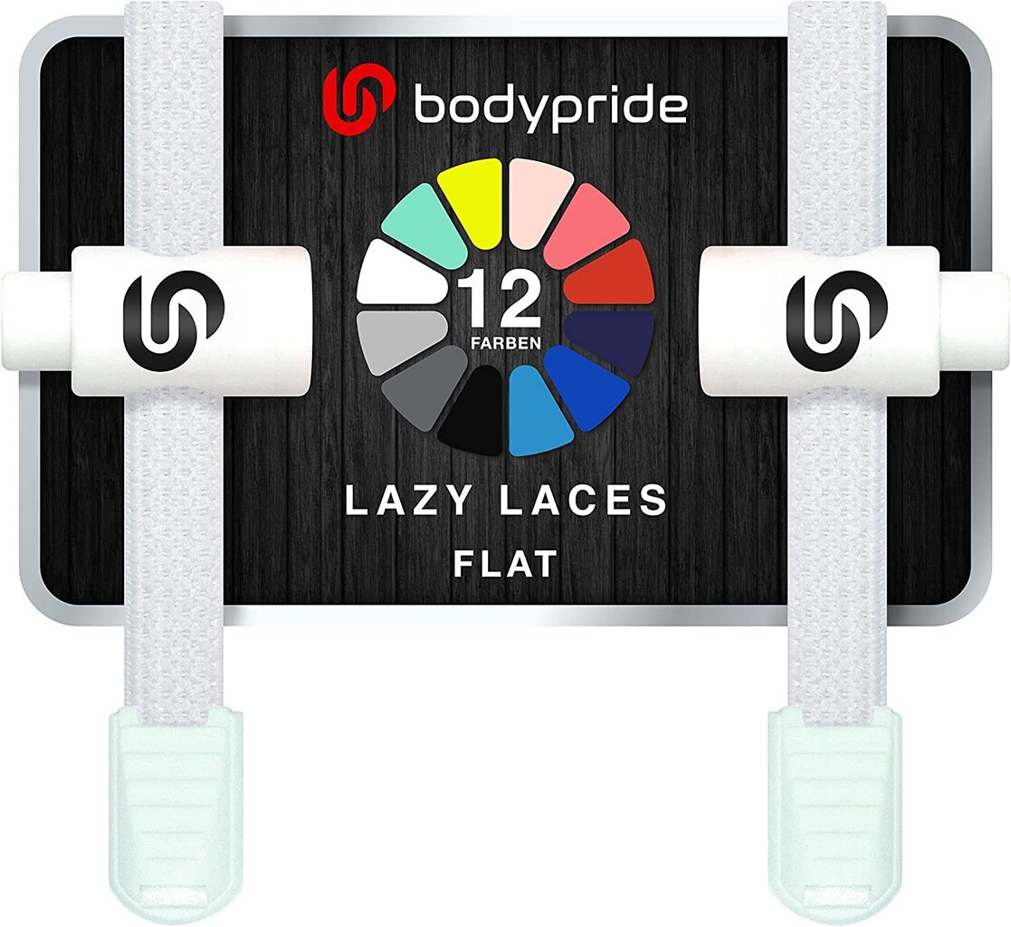 Bodypride плоские резиновые шнурки, белые, 120 см, 120 цена | kaup24.ee