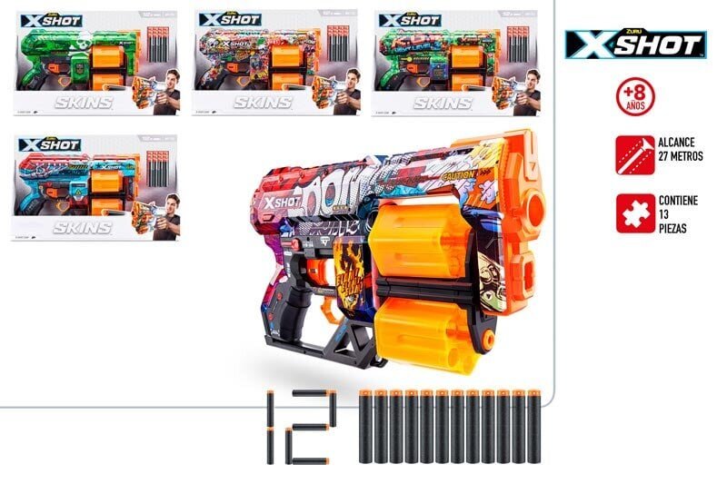 Mängupüstol X-Shot Skins Dread, erinevat tüüpi, 8+ hind ja info | Poiste mänguasjad | kaup24.ee