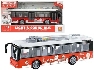 Троллейбус со звуковыми и световыми эффектами City Service WY911A, 3+ цена и информация | Игрушки для мальчиков | kaup24.ee