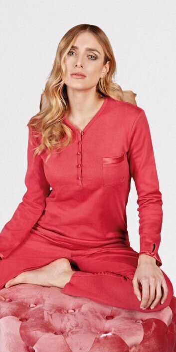 Naiste pidžaama pikkade pükstega Nottingham mod. PG38094 (punane) цена и информация | Öösärgid, pidžaamad | kaup24.ee
