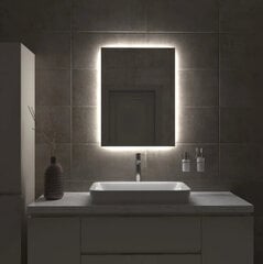 Зеркало Luna, со светодиодной подсветкой, 50 х 70 см, IP44 цена и информация | Подвесные зеркала | kaup24.ee