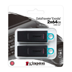 USB-pulk kingston DataTraveler Exodia roheline 64 GB 2 pcs hind ja info | Kingston Arvutid ja IT- tehnika | kaup24.ee