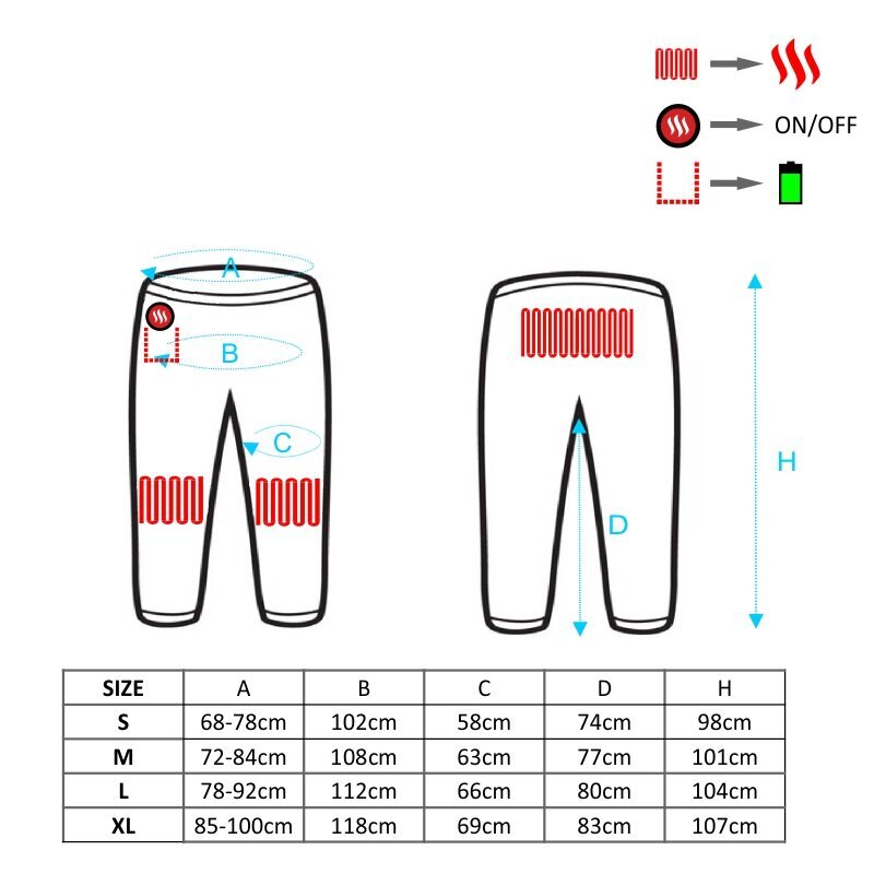 Soojendusega Püksid Glovii GP1 Must XL hind ja info | Soojendavad tooted | kaup24.ee