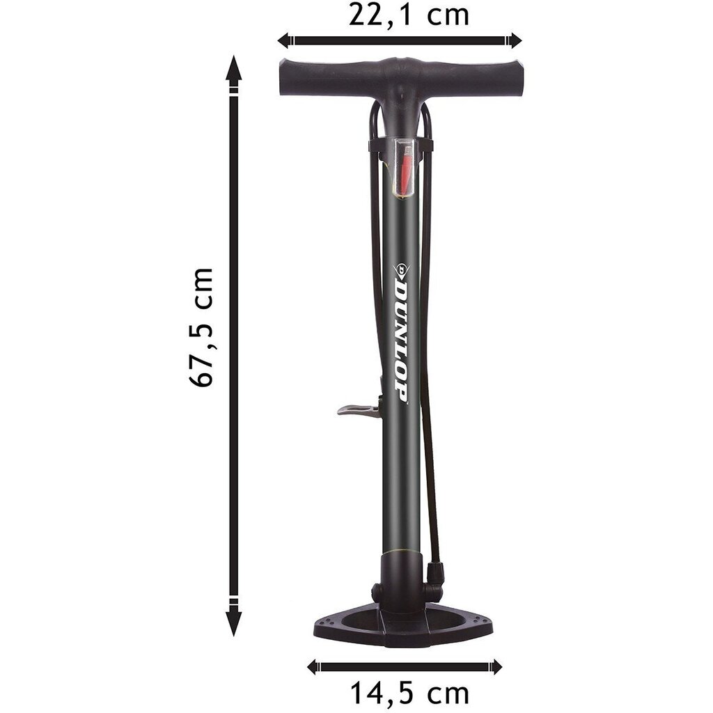 Käsipump Dunlop 174Psi (12Bar), must цена и информация | Rattapumbad | kaup24.ee