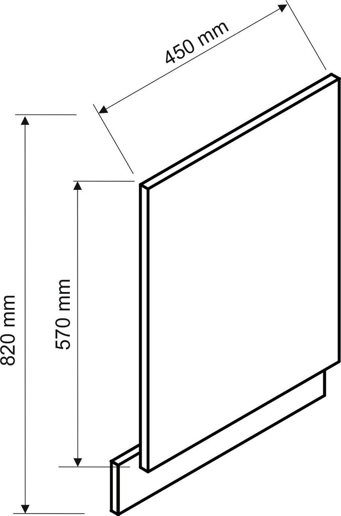 Nõudepesumasina esiosa CLARA 44,6x57, tamm цена и информация | Köögikapid | kaup24.ee