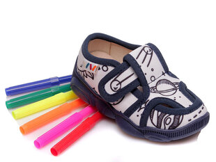 Тапочки для раскрашивания для мальчиков, космос, Weestep цена и информация | Детские тапочки, домашняя обувь | kaup24.ee