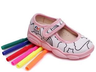 Тапочки для раскрашивания для девочек, облака, Weestep цена и информация | Детские тапочки, домашняя обувь | kaup24.ee