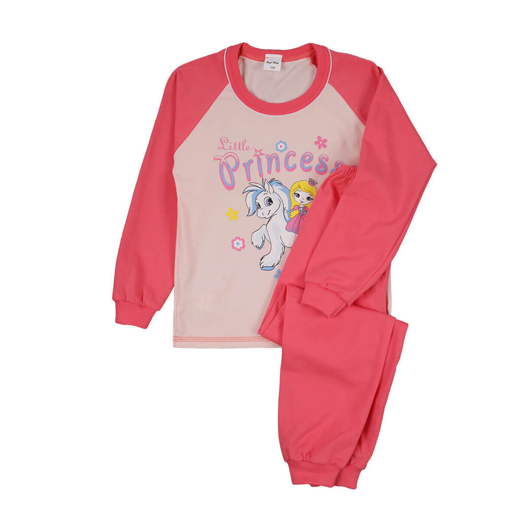 Tüdrukute pidžaama, pulbrisinine, printsess, Tup Tup Tup hind ja info | Tüdrukute hommikumantlid ja pidžaamad | kaup24.ee