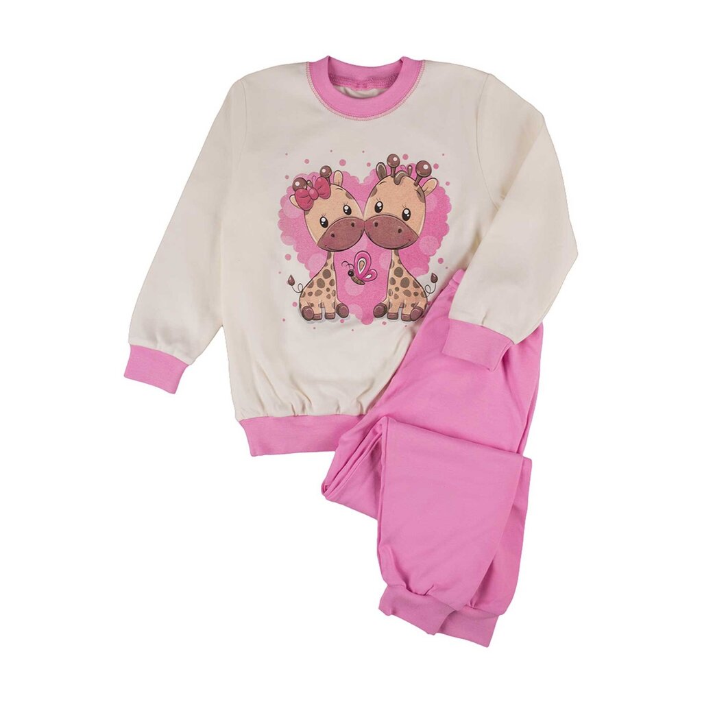 Tüdrukute pidžaama, roosa, kaelkirjakud, Tup Tup hind ja info | Tüdrukute hommikumantlid ja pidžaamad | kaup24.ee