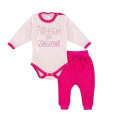 Комплект для девочек боди с длинным рукавом и треники, розовый, Pretty by Mummy, Tup Tup цена и информация | Комплекты одежды для новорожденных | kaup24.ee