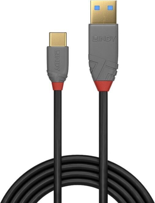 CABLE USB2 C-A 3M/ANTHRA 36888 LINDY hind ja info | Mobiiltelefonide kaablid | kaup24.ee