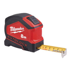 Mõõdulint Milwaukee Autolock 8 m x 25 mm hind ja info | Käsitööriistad | kaup24.ee