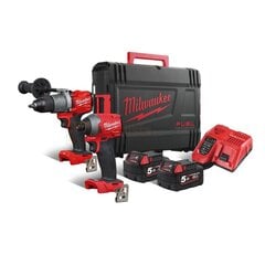 Tööriistade kohver Milwaukee Powerpack M18 FPP2A2-502X hind ja info | Akutrellid ja akukruvikeerajad | kaup24.ee