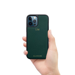 Кожаный чехол Zillionaire Pebbled для iPhone 12 Pro Max (6,7″) — Зелёный цена и информация | Чехлы для телефонов | kaup24.ee