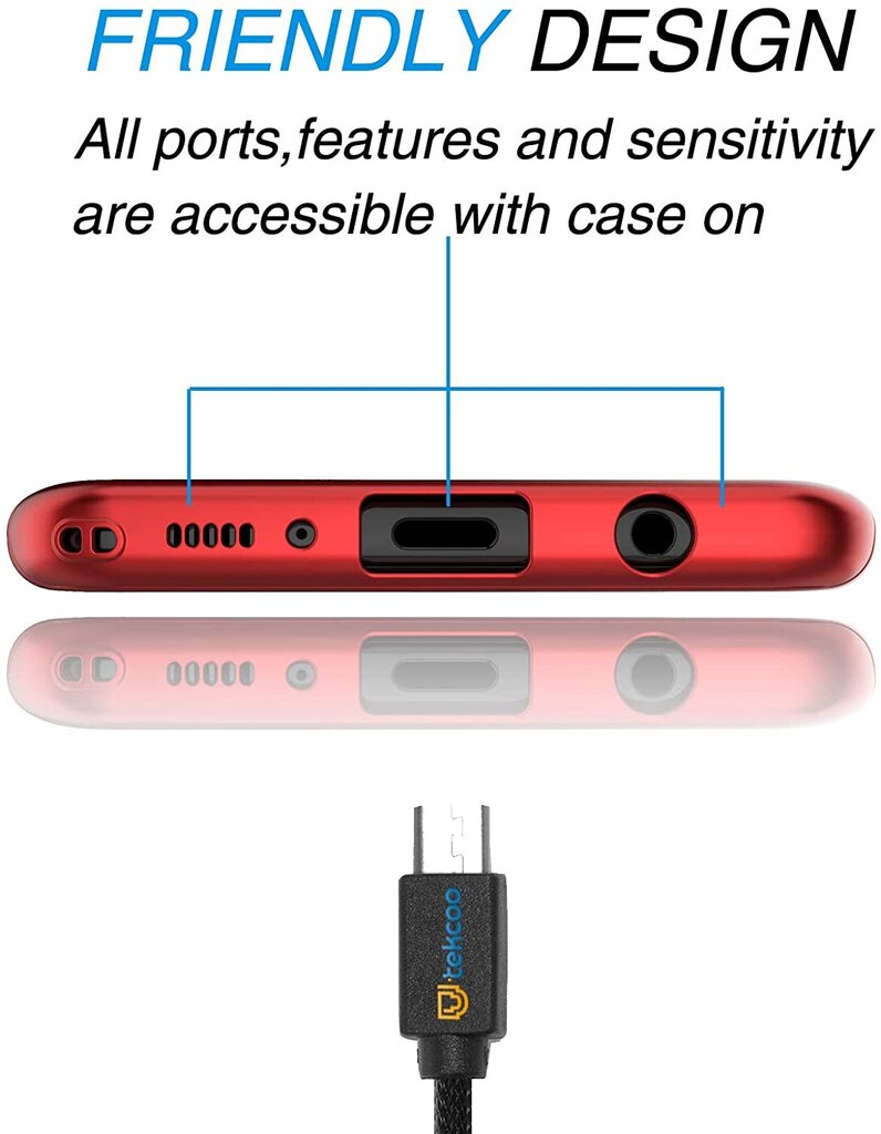 Samsung Galaxy A41 (6,1″) 360° ümbris + kaitseklaas – Punane hind ja info | Telefoni kaaned, ümbrised | kaup24.ee