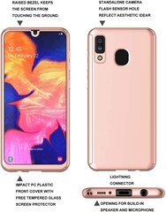 Samsung Galaxy A41 (6,1″) 360° ümbris + kaitseklaas – Roosa Kuld hind ja info | Telefoni kaaned, ümbrised | kaup24.ee