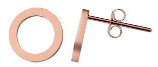 Простые серьги с покрытием из розового золота Troli Кольца цена и информация | Серьги | kaup24.ee