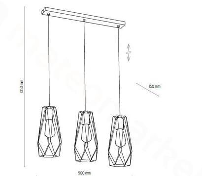 Rippvalgusti TK Lighting Lugo 2549 hind ja info | Rippvalgustid | kaup24.ee