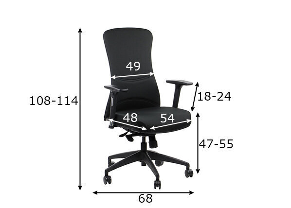 Kontoritool Stema Kenton, must hind ja info | Kontoritoolid | kaup24.ee