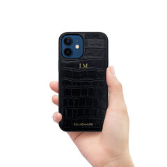 Кожаный чехол Zillionaire Lizard для iPhone 12 Mini (5,4”) — Чёрный цена и информация | Чехлы для телефонов | kaup24.ee