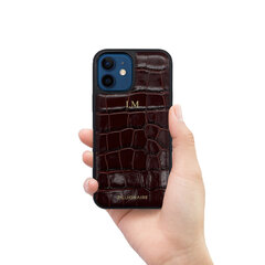 ZILLIONAIRE iPhone 12 Mini (5,4”) Croco Nahast Ümbris – Burgundy hind ja info | Telefoni kaaned, ümbrised | kaup24.ee