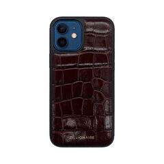 Кожаный чехол Zillionaire Croco для iPhone 12 Mini (5,4”) — Burgundy цена и информация | Чехлы для телефонов | kaup24.ee