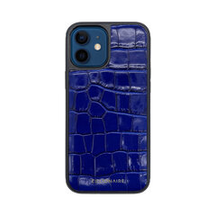 ZILLIONAIRE iPhone 12 Mini (5,4”) Croco Nahast Ümbris – Sinine hind ja info | Telefoni kaaned, ümbrised | kaup24.ee