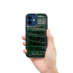 ZILLIONAIRE iPhone 12 Mini (5,4”) Croco Nahast Ümbris – Roheline hind ja info | Telefoni kaaned, ümbrised | kaup24.ee