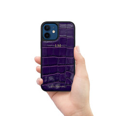 Кожаный чехол Zillionaire Croco для iPhone 12 Mini (5,4”) — Фиолетовый цена и информация | Чехлы для телефонов | kaup24.ee