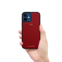 Кожаный чехол Zillionaire Pebbled для iPhone 12 Mini (5,4”) — Красный цена и информация | Чехлы для телефонов | kaup24.ee