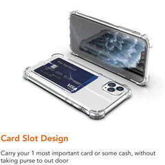 iPhone 7/8/SE 2020 (4,7″) läbipaistev ümbris CARD CASE – Roosa hind ja info | Telefoni kaaned, ümbrised | kaup24.ee