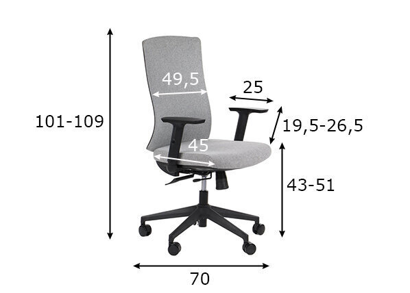 Kontoritool Stema Tono, hall hind ja info | Kontoritoolid | kaup24.ee