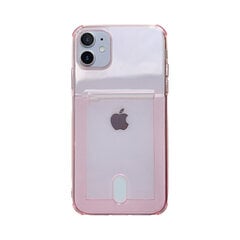 iPhone X/Xs (5,8″) läbipaistev ümbris CARD CASE – Roosa hind ja info | Telefoni kaaned, ümbrised | kaup24.ee