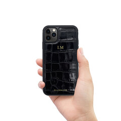 Кожаный чехол Zillionaire Croco для iPhone 11 Pro Max (6,5″) — Чёрный цена и информация | Чехлы для телефонов | kaup24.ee