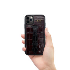 ZILLIONAIRE iPhone 11 Pro Max (6,5″) Croco Finger Nahast Ümbris – Burgundy hind ja info | Telefoni kaaned, ümbrised | kaup24.ee