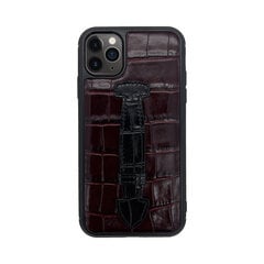 Кожаный чехол Zillionaire Croco Finger для iPhone 11 Pro (5,8″) — Чёрный цена и информация | Чехлы для телефонов | kaup24.ee