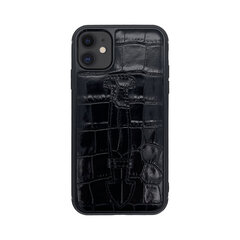 Кожаный чехол Zillionaire Croco Finger для iPhone 11 (6,1″) — Чёрный цена и информация | Чехлы для телефонов | kaup24.ee