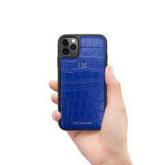 Кожаный чехол Zillionaire Croco Matte для iPhone 11 Pro Max (6,5″) — Синий цена и информация | Чехлы для телефонов | kaup24.ee
