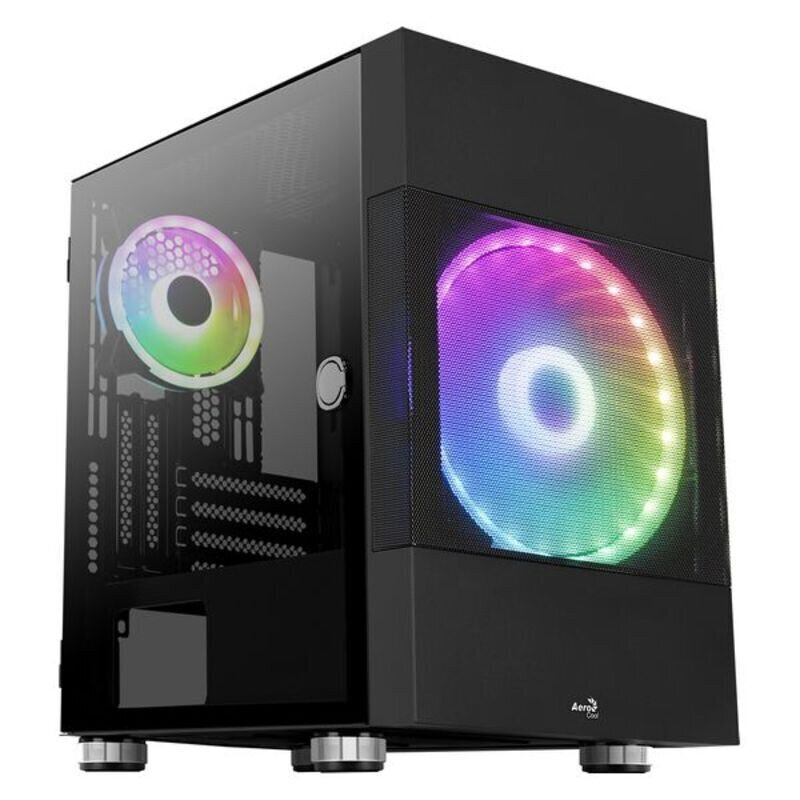 Micro ATX Midtower Korpus Mars Gaming ATOMICBK LED RGB Must hind ja info | Arvutikorpused | kaup24.ee