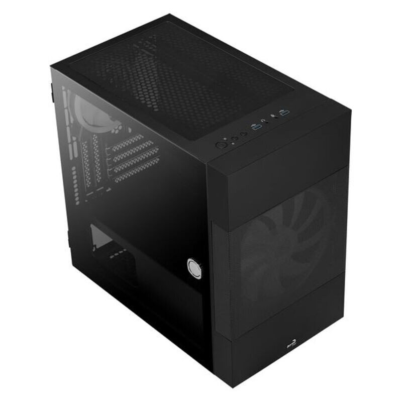 Micro ATX Midtower Korpus Mars Gaming ATOMICBK LED RGB Must hind ja info | Arvutikorpused | kaup24.ee