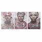 Maal DKD Home Decor Kangas Puit MDF Aafriklanna (3 pcs) (50 x 1.8 x 70 cm) цена и информация | Seinapildid | kaup24.ee