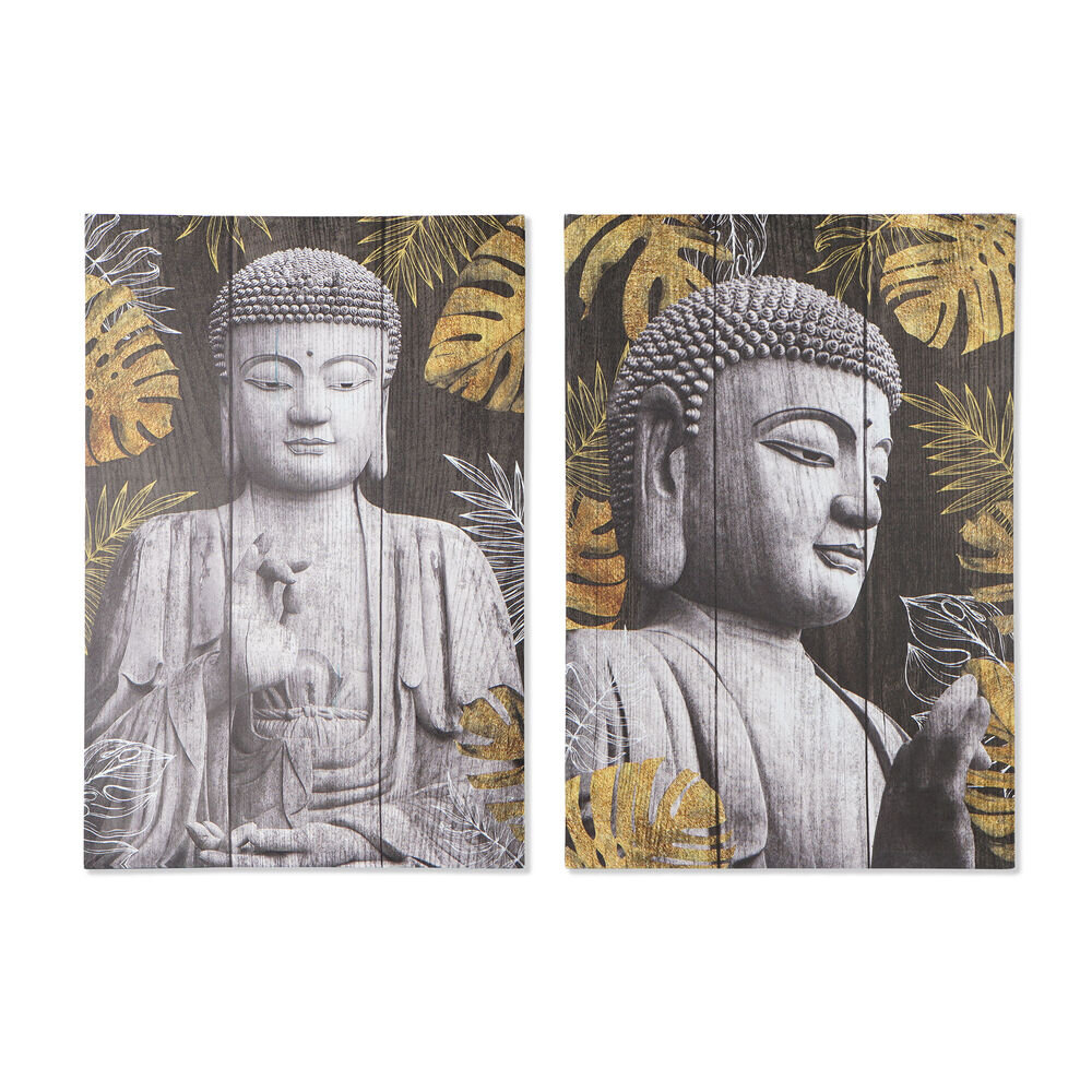 Maal DKD Home Decor Buddha (60 x 2.3 x 90 cm) (2 pcs) цена и информация | Seinapildid | kaup24.ee