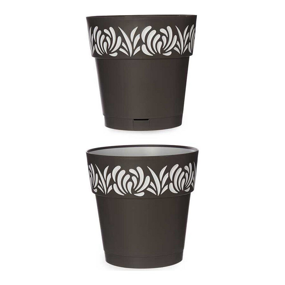 Self-watering pot Gaia Antratsiithall Plastmass (25 x 25 x 25 cm) hind ja info | Dekoratiivsed lillepotid | kaup24.ee