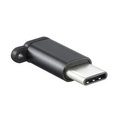 Переходник для зарядного устройства Micro USB на USB Type C [PA30] черный цена и информация | Зарядные устройства для телефонов | kaup24.ee