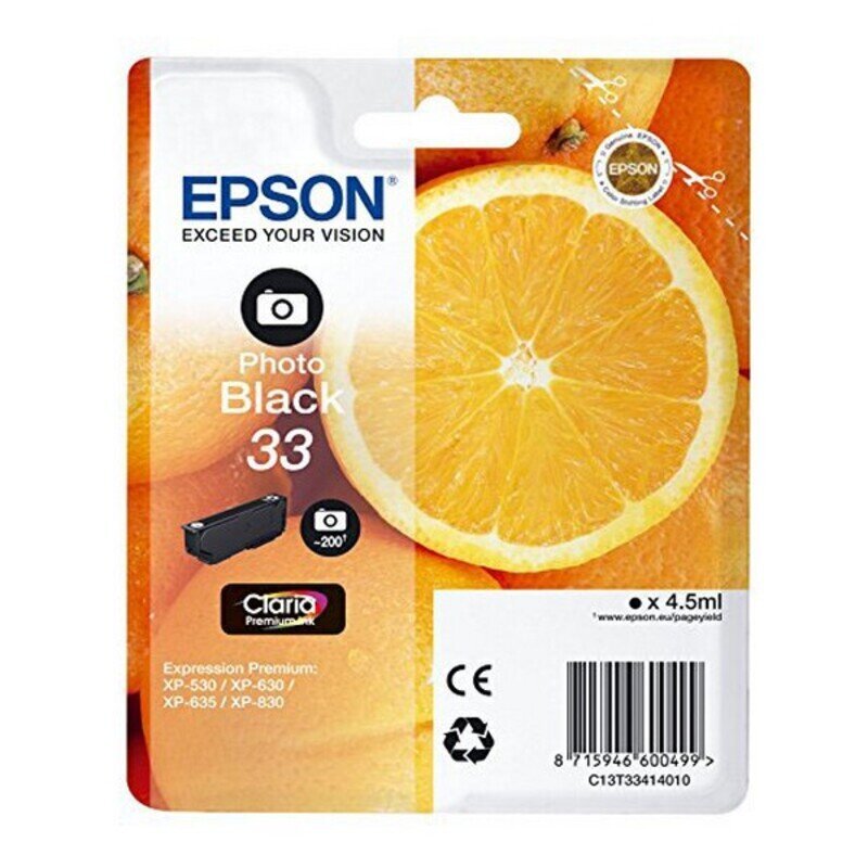 Epson T334 XP530/630, juoda цена и информация | Tindiprinteri kassetid | kaup24.ee