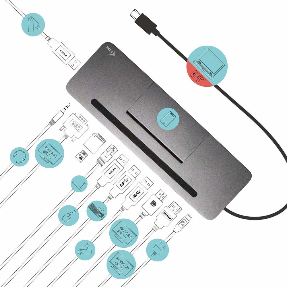 i-Tec C31FLATDOCKPDPRO цена и информация | USB jagajad, adapterid | kaup24.ee