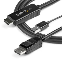 Адаптер для DisplayPort на HDMI Startech HD2DPMM3M            3 m Чёрный цена и информация | Кабели и провода | kaup24.ee