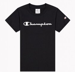 Champion laste T-särk 404327*KK001, must 8054112191592 цена и информация | Рубашки для девочек | kaup24.ee