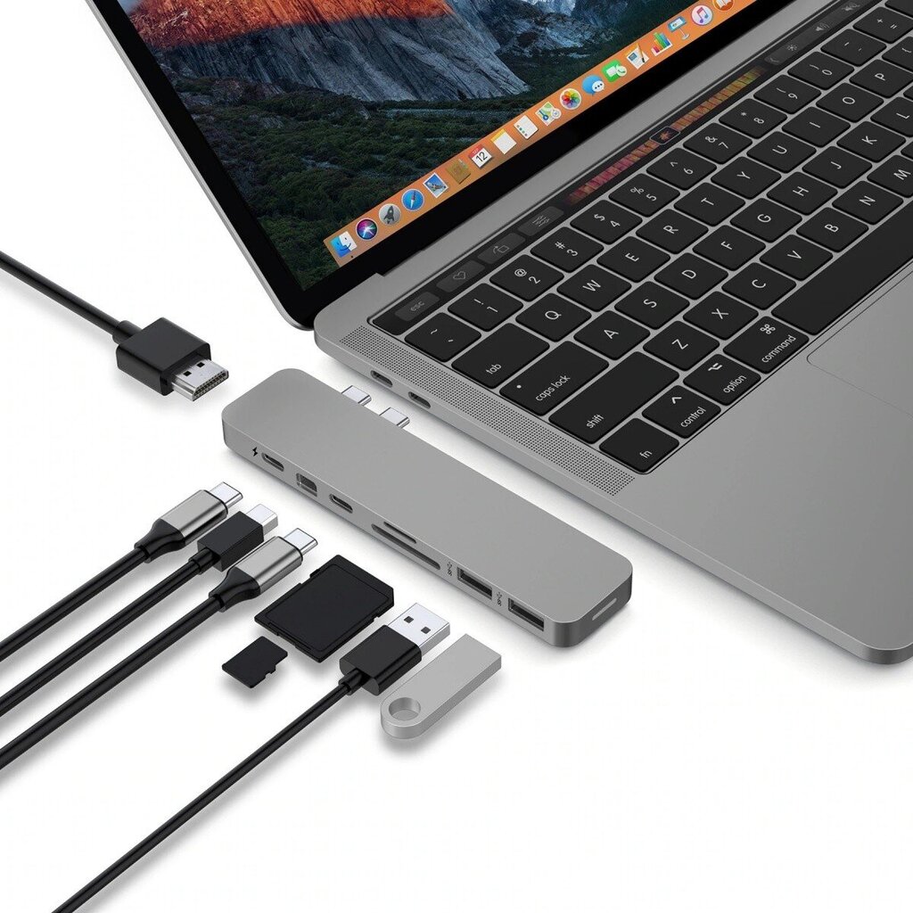 HyperDrive Hyper PRO 8-in-2 USB-C jaotur / HDMI / DP / USB-CA / GRA цена и информация | USB jagajad, adapterid | kaup24.ee